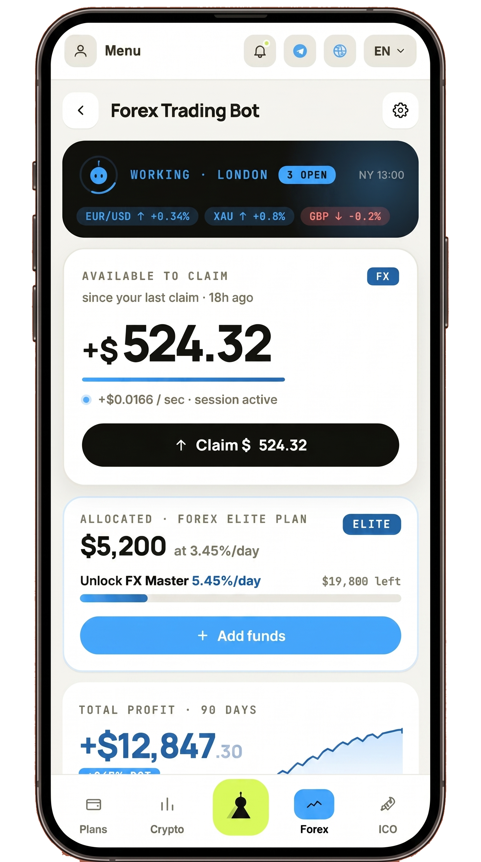 Forex bot screen